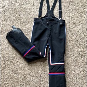 Vintage Obermeyer Unisex Wool Ski Pants Bibs 34L